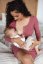 Tehotenské a dojčiace šaty rebrované Tummy milk & love tmavo ružová