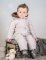 Kombinéza s kapucňou a kožušinkou Baby Nellys ®prošívaná, bez chodidiel - sivá