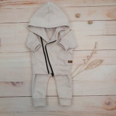 Detská dresová súprava: mikina na zips + nohavice (74-86) Alabaster Beige, od značky Kazum