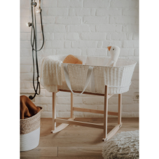 Mojžišov detský košík Paper Dream white + matrac Basic, od Ahojbaby