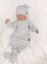Z & z dojčenský rastúce bavlnený overal + čiapočka, sivý