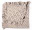 Detský eshop: Luxusná dvojvrstvová mušelínová deka s volánikmi, bodka,baby nellys 120x120 cm, cappuccino