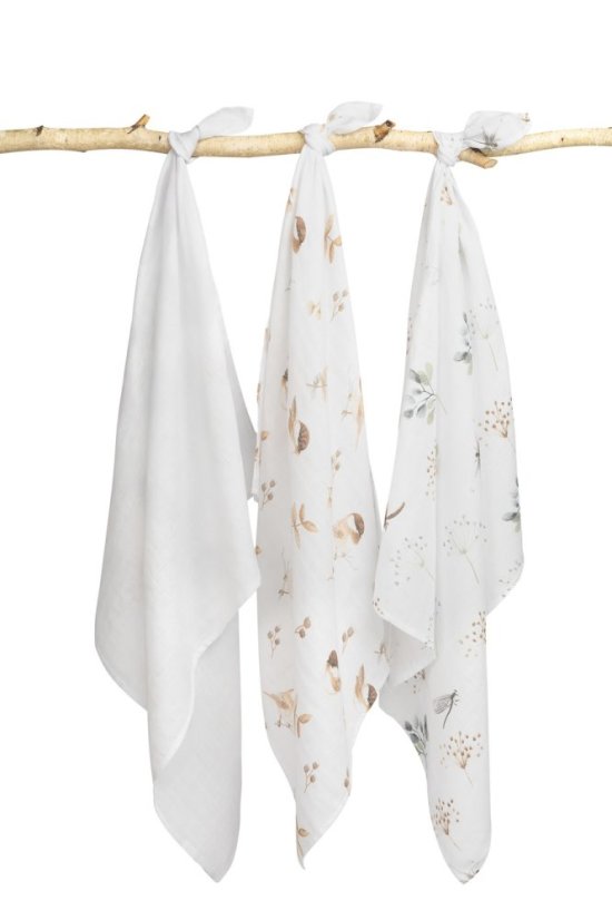 Mušelínové plienky 3 ks, biela od značky Sensillo