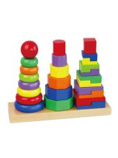Detský eshop - Drevené farebné pyramidy pre deti Viga Detský eshop - Drevené farebné pyramidy pre deti Viga