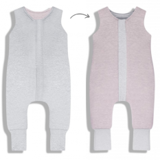 Detský eshop - Celoroční spací pytel s nohavicemi Sleepee Melange Grey/Pink XS