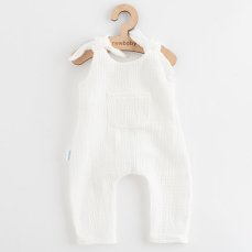 Detský eshop: Dojčenské mušelínové zahradníčky New Baby Soft dress béžová