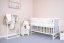 Detský eshop: Detská postieľka New Baby POLLY so sťahovacou bočnicou bielo-sivá