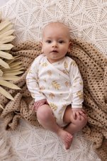 3-dielna dojčenská súpravička – body s bočným zapínaním + polodupačky + čiapočka Li&Lu od značky Makoma