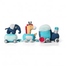BabyOno Edukačná vzdelávacia hračka Safari train, modrá