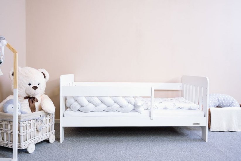 Detský eshop: Detská posteľ so zábranou New Baby ERIK 140x70 cm biela