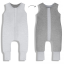 Celoročný spací vak s nohami MELANGE GREY/DARK GREY, veľkosť XS (6-12m), sivá/tmavosivá, od značky Sleepee