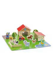 Detský eshop - Detské drevené 3D puzzle Farma