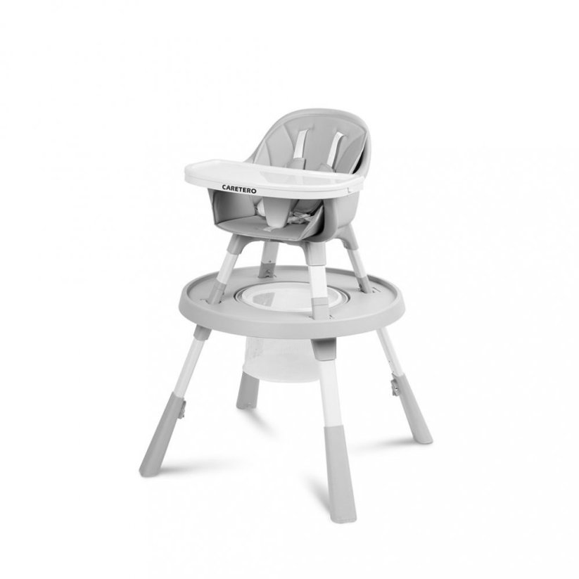 Detský eshop: Jedálenská stolička CARETERO 3v1 Velmo grey
