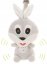 Detský eshop: Závesná plyšová hračka s pískatkom, rabbit, sivá
