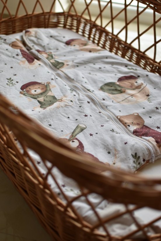 Spací vak s nohami Teddy and Moon – béžový, veľkosť S (0–2,5 roka)