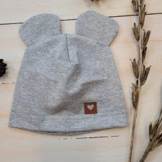 Dvojvrstvová bavlnená čiapočka LOVE TEDDY, sivá, od značky Z&Z