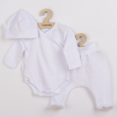 Detský eshop: 3-dielna dojčenská súpravička do pôrodnice New Baby I AM biela