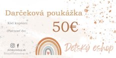 Detský eshop: Darčeková poukážka 50€ 100€ alebo 150€