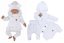 Novorodenecká sada 4D, body s krátkym rukávom, tepláčiky, kabátik a čiapočka Z&Z, biela
