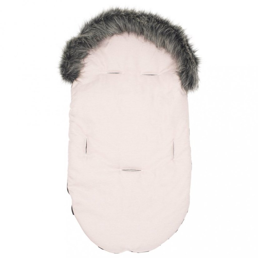 Detský eshop - Detsky fusak s kožušinou dusty pink