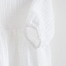 Detský eshop: Dojčenské mušelínové šaty s dlhým rukávom New Baby Elizabeth biela
