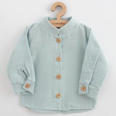 Detský eshop: Dojčenská mušelínová košeľa New Baby Soft dress mätová