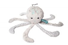 Detský eshop: Hencz toys edukačná hračka šustík chobotnica - minky šedá