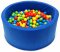 Suchý Suchý bazeník pre deti 90x40cm kruhový tvar + 200 balónikov - modrý/granát, Nellys