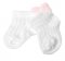Detský eshop: Dojčenské žakárové ponožky so vzorom, srdiečko, biele