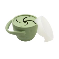 Detský silikónový pohárik na občerstvenie (Olive green) - zelený od značky Martons