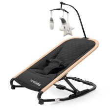 Detský eshop - Detské hojdacie lehátko Snuggle NewBaby čierne Detský eshop - Detské hojdacie lehátko Snuggle NewBaby čierne