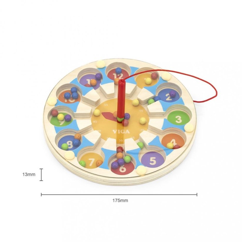 Detský eshop - Drevený magnetický labyrint Hodiny