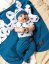 Detský eshop: Dojčenské bavlnené body s bočným zapínaním Nicol Ivo modrá