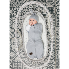Zavinovačka Second STEP SWADDLE s čiapkou zadarmo, GREY, sivá od značky Sleepee