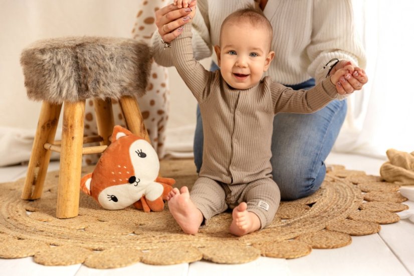 Dojčenské pyžamko NATURAL HARMONY cappuccino od značky Makoma - Veľkosť: 56 (1-2m)