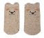 Detský eshop: Chlapčenské bavlnené ponožky Psík 3D - hnedé - 1 pár