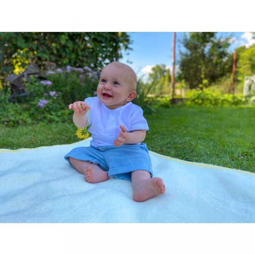Detský eshop: Dojčenská mušelínová súpravička New Baby Summer Nature Collection modrá