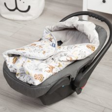 Zavinovačka do autosedačky, velvet LESNÉ DOBRODRUŽSTVO biela, od značky Sensillo