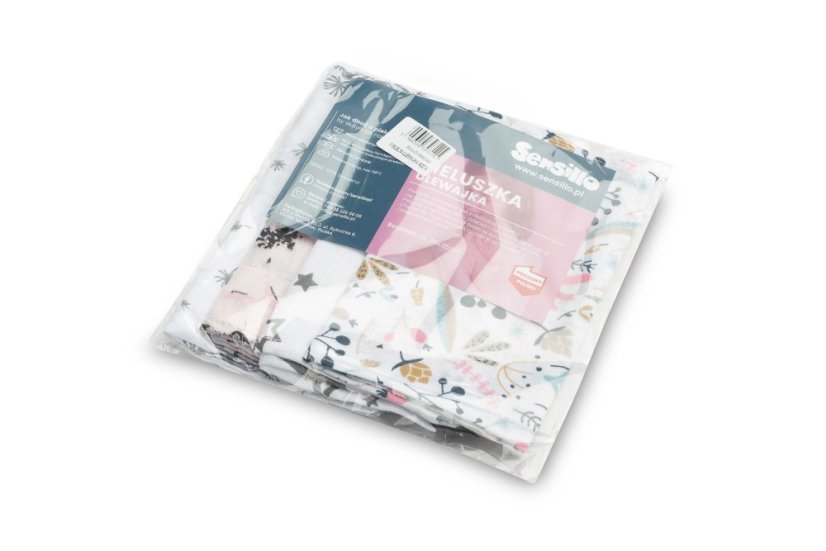 Mušelínové plienky na odgrgnutie – 4 ks balenie, ružové od značky Sensillo