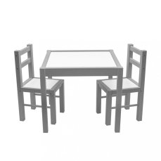 Detský eshop: Detský drevený stôl so stoličkami Drewex sivý