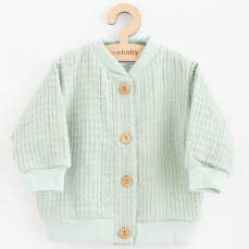 Detský eshop: Dojčenský mušelínový kabátik New Baby Comfort clothes šalviová