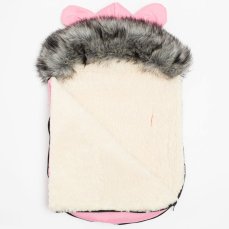 Detský eshop: Luxusný zimný fusak s kapucňou s uškami New Baby Alex Wool pink