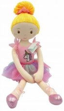 Detský eshop: Handrová bábika luisa v šatôčkach jednorožca, tulilo, 70 cm - ružová