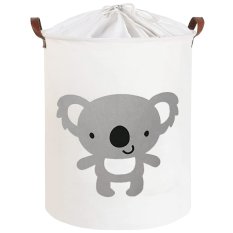 Detský eshop: Kôš/box na hračky, uzatvárateľný, Tulimi, bavlna - Koala- biely, 43 L