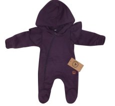 Detský teplákový overal s volánikmi a kapucňou, fialový, od značky Z&Z