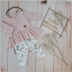 2-dielny komplet tunika + dresové legíny KVETY (74-86) ružový od značky Z&Z