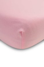Detská napínacia plachta jersey DELUXE do postieľky, ružová, 120x60 cm, od značky Sensillo