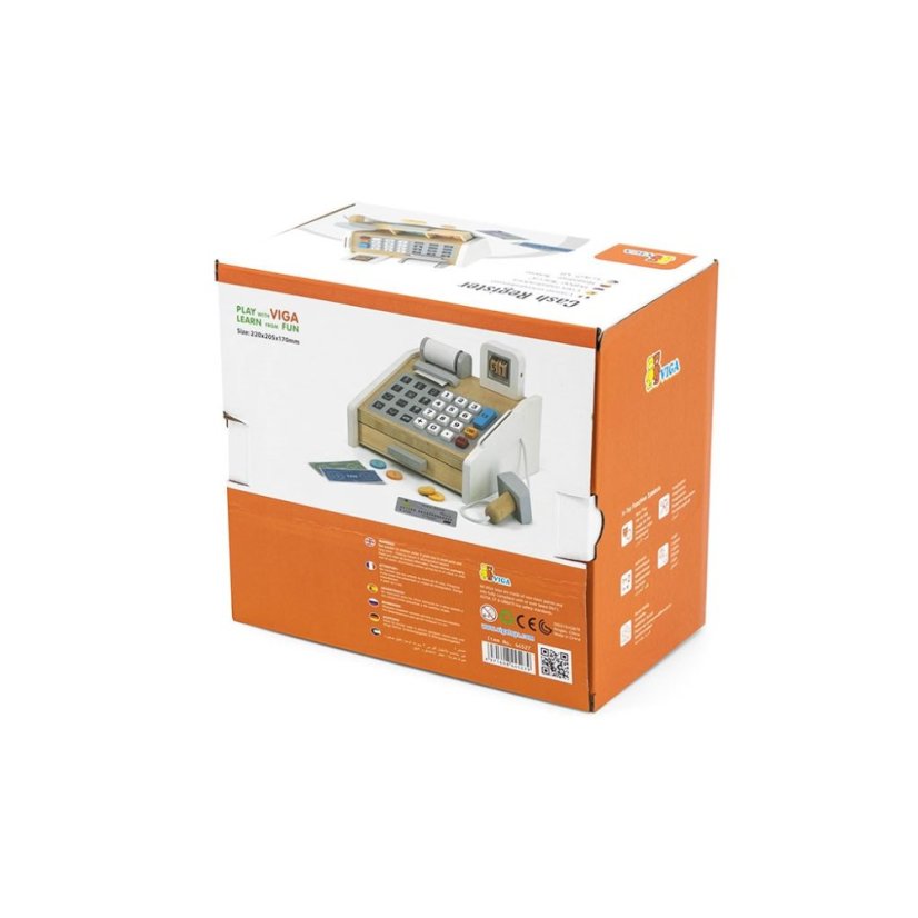 Detský eshop - Detská drevená pokladňa s príslušenstvom Viga