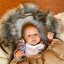 Detský eshop: Detsky fusak NEW BABY s kožušinou svetlo sivý