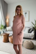 Detský eshop: Tehotenské letné šaty s vreckami - púdrovo ružové, značka Be MaaMaa
